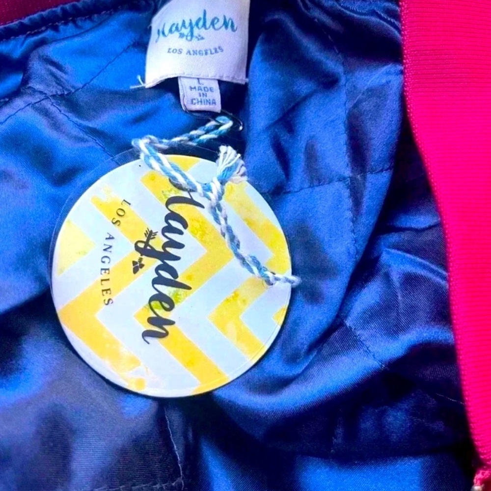 Hayden "Los Angeles Par Amour" Satin Bomber Jacket - Picture 4 of 7